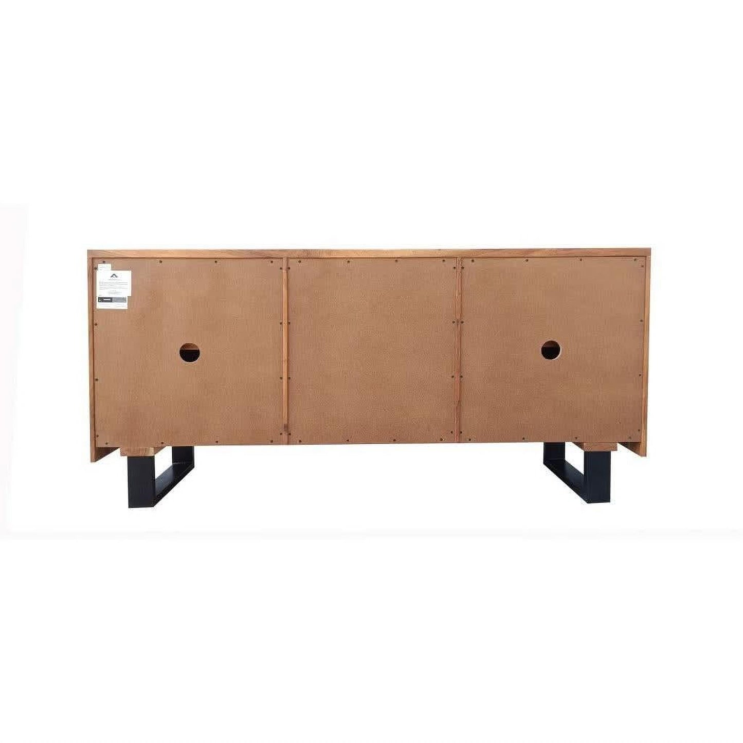 CRISTO MK2 SOLID ACACIA TIMBER SIDEBOARD/BUFFET W/METAL LEGS NATURAL 166 CM