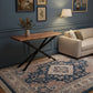 CRISTO NATURAL SOLID ACACIA TIMBER CONSOLE TABLE HALL TABLE WITH METAL LEGS - MyChocolateWood