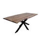 CRISTO NATURAL SOLID ACACIA TIMBER DINING TABLE WITH METAL LEGS INDUSTRIAL 180 CM - MyChocolateWood
