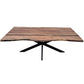 CRISTO NATURAL SOLID ACACIA TIMBER DINING TABLE WITH METAL LEGS INDUSTRIAL 240 CM - MyChocolateWood