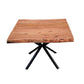 Cristo natural solid acacia timber side table with metal legs, 60cm height, by MyChocolateWood, ideal as a lamp or accent table.