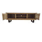 CRISTO NATURAL SOLID ACACIA TIMBER TV/ENTERTAINMENT UNIT ETU W/METAL LEGS 170 CM - MyChocolateWood