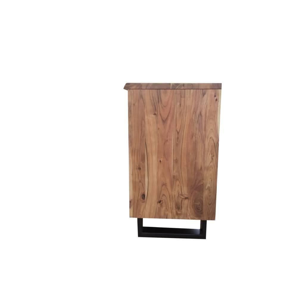 Cristo solid acacia timber sideboard with metal legs, natural finish, 166 cm long, by MyChocolateWood.