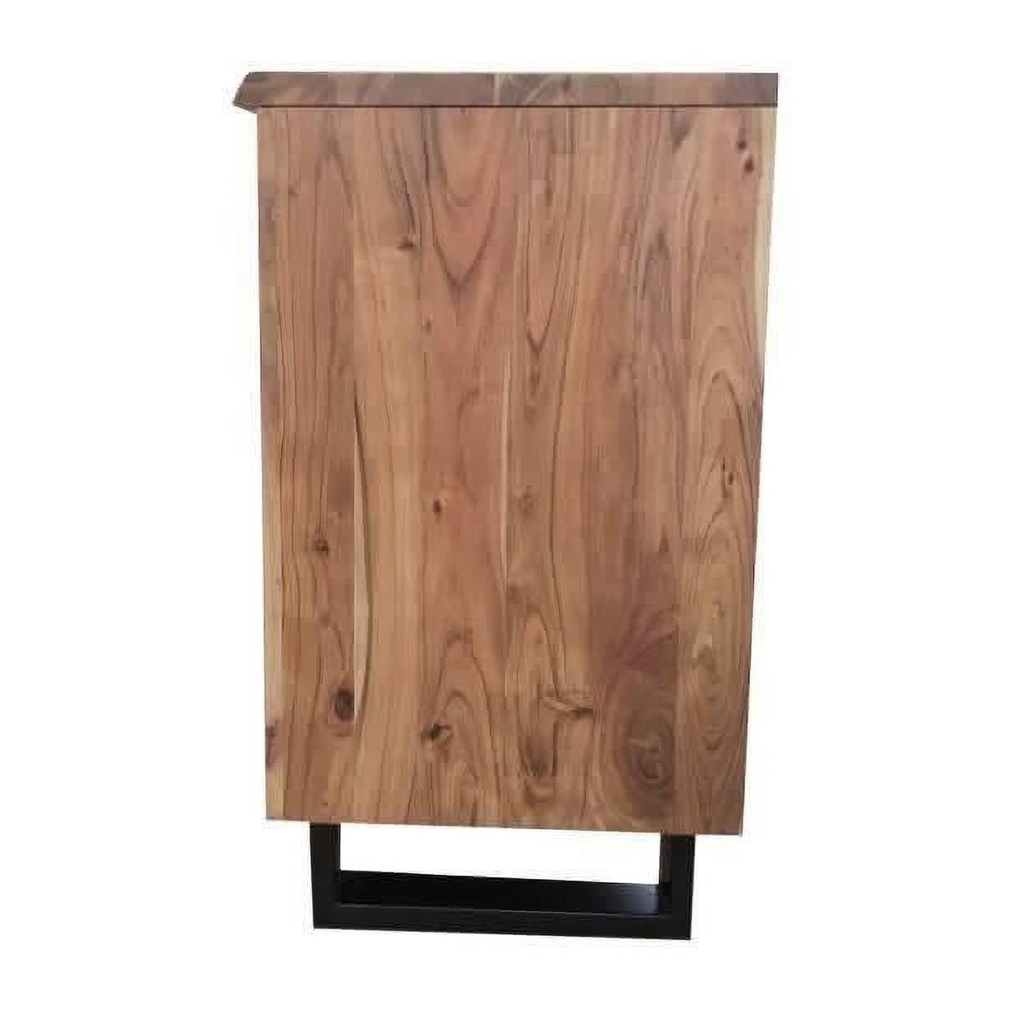 Cristo solid acacia timber sideboard with metal legs, natural finish, 166 cm long, by Chocolate Wood.