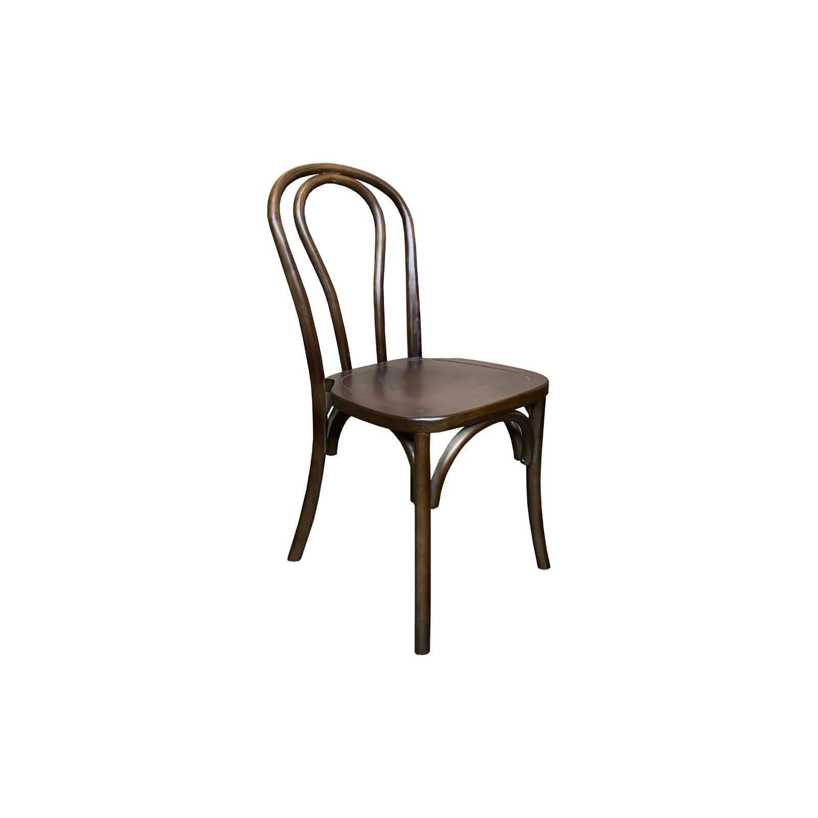 CRISTO STACKABLE BENTWOOD DINING CHAIR WALNUT - CLEARANCE - MyChocolateWood
