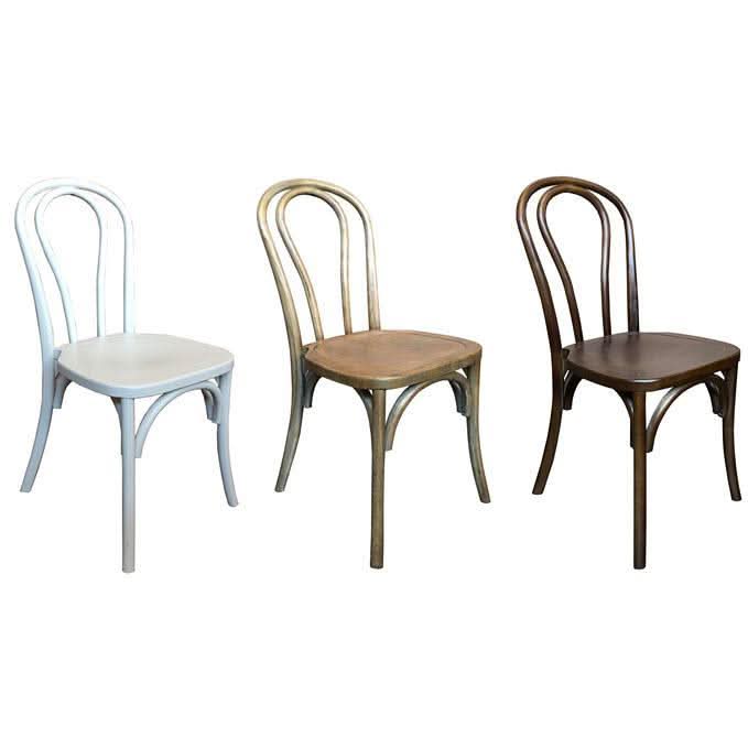 CRISTO STACKABLE BENTWOOD DINING CHAIR WHITE - CLEARANCE - MyChocolateWood