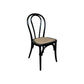CRISTO STACKABLE BLACK BENTWOOD DINING CHAIR WITH RATTAN SEAT - MyChocolateWood