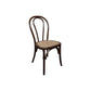 CRISTO STACKABLE BROWN BENTWOOD DINING CHAIR WITH RATTAN SEAT - MyChocolateWood