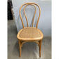 Cristo Stackable Bentwood Dining Chair in Natural with Rattan Seat - Chocolate Wood