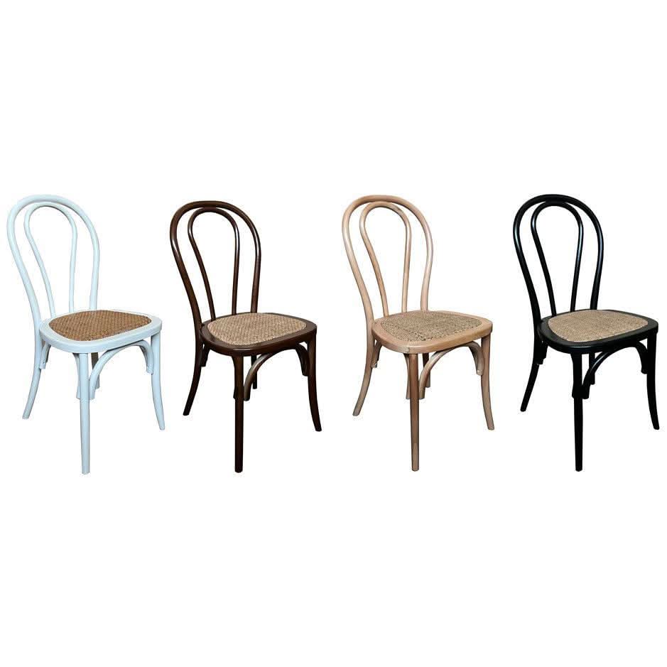 CRISTO STACKABLE NATURAL BENTWOOD DINING CHAIR WITH RATTAN SEAT - MyChocolateWood