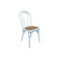 CRISTO STACKABLE WHITE BENTWOOD DINING CHAIR WITH RATTAN SEAT - MyChocolateWood