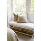 Crozat Mahogany & Rattan Bench in Natural, Medium - Chocolate Wood
