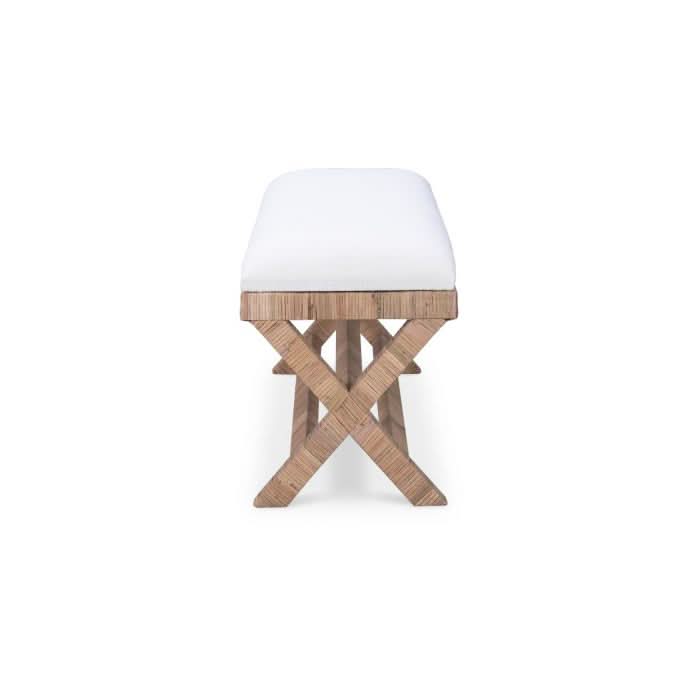 CROZAT MAHOGANY/RATTAN BENCH NATURAL MEDIUM - MyChocolateWood