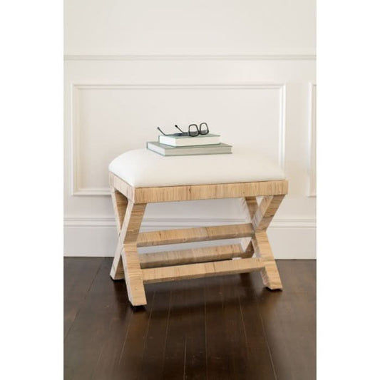 CROZAT MAHOGANY/RATTAN BENCH NATURAL SMALL - MyChocolateWood