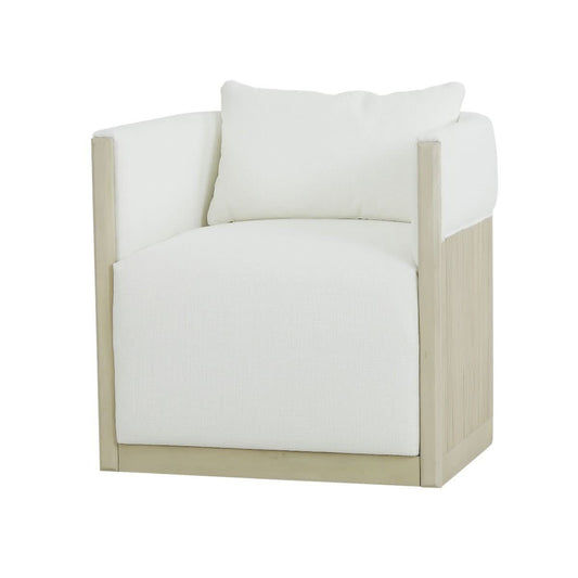 CRUZ SWIVEL CHAIR ARMCHAIR MAHOGANY FRAME SANDBAR COLOUR - MyChocolateWood