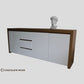 CUSTOM MADE JONES BUFFET/SIDEBOARD TASSIE OAK WITH 3 DOORS & 3 DRAWERS IN WHITE POLYURETHANE - MyChocolateWood