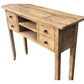 DAGENHAM NARROW CHINESE HALL TABLE/CONSOLE 4 DRAWERS IN RECYCLED ELM NATURAL - MyChocolateWood