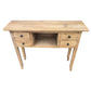 DAGENHAM NARROW CHINESE HALL TABLE/CONSOLE 4 DRAWERS IN RECYCLED ELM NATURAL - MyChocolateWood