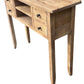 DAGENHAM NARROW CHINESE HALL TABLE/CONSOLE 4 DRAWERS IN RECYCLED ELM NATURAL - MyChocolateWood