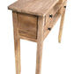 DAGENHAM NARROW CHINESE HALL TABLE/CONSOLE 4 DRAWERS IN RECYCLED ELM NATURAL - MyChocolateWood