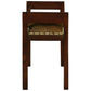 DAISY SOLID MAHOGANY TIMBER SINGLE BENCH WITH GOAT HIDE SEAT - MyChocolateWood