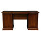 DAKOTA SOLID MAHOGANY TIMBER WRITING DESK WITH LEATHERETTE TOP - MAHOGANY 160CM - MyChocolateWood