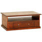 Dale Solid Mahogany 2-Drawer Coffee Table 100cm in Light Pecan - Chocolate Wood