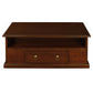 DALE SOLID MAHOGANY 2 DRAWER COFFEE TABLE IN MAHOGANY 100CM - MyChocolateWood