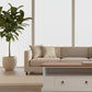 DALE SOLID MAHOGANY 2 DRAWER COFFEE TABLE IN WHITE/CARAMEL 100CM - MyChocolateWood