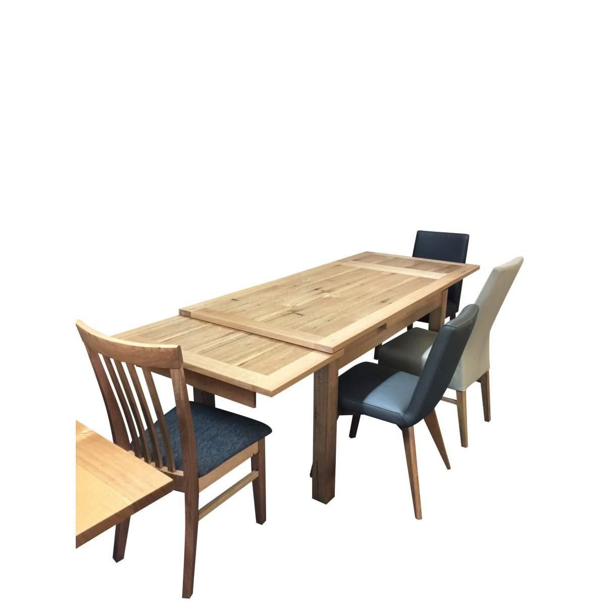 DARI TASSIE OAK SIDE EXTENSION DINING TABLE 150/250CM - MyChocolateWood