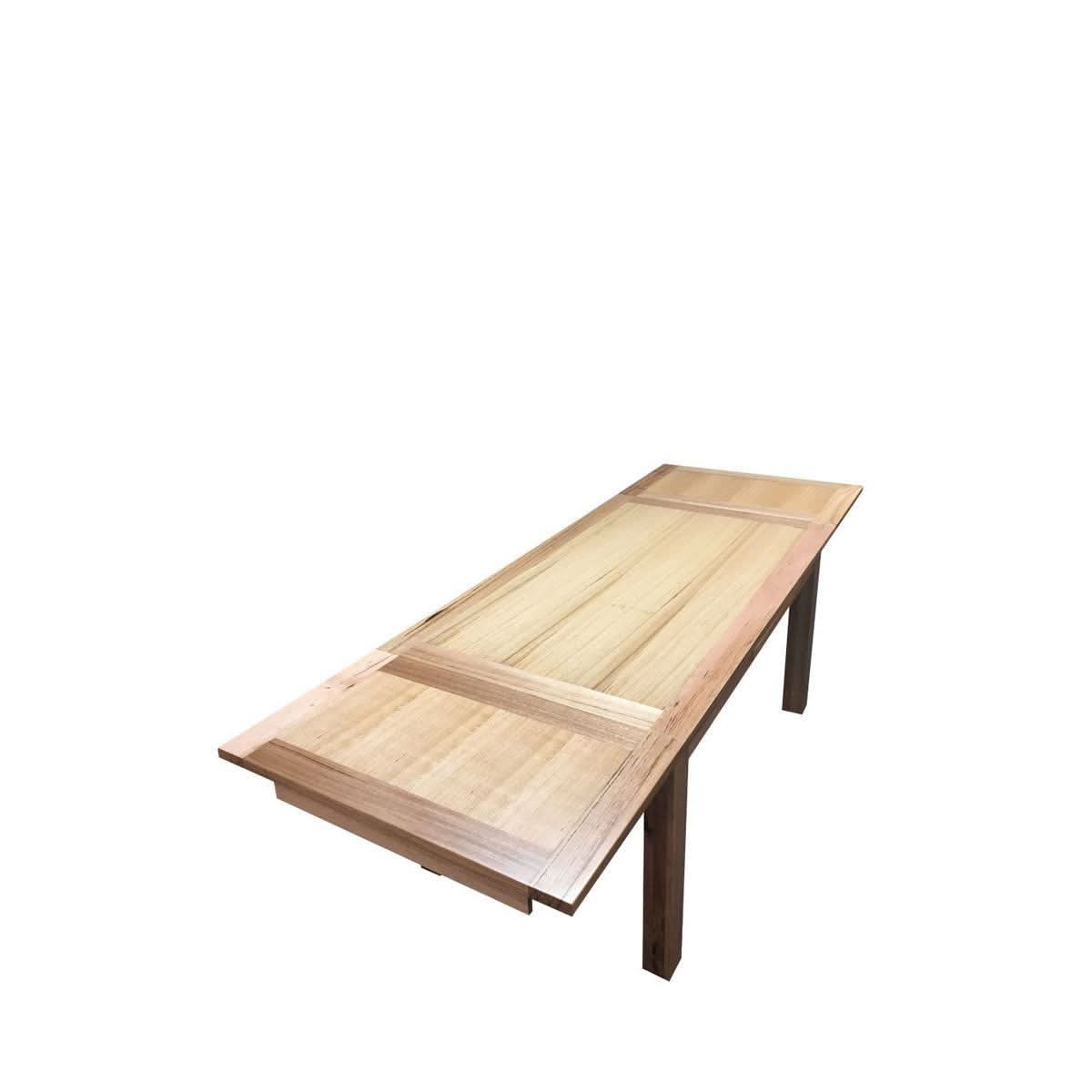 Dari Solid Tassie Oak Side Extension Dining Table, 180 / 230 / 280cm - Chocolate Wood