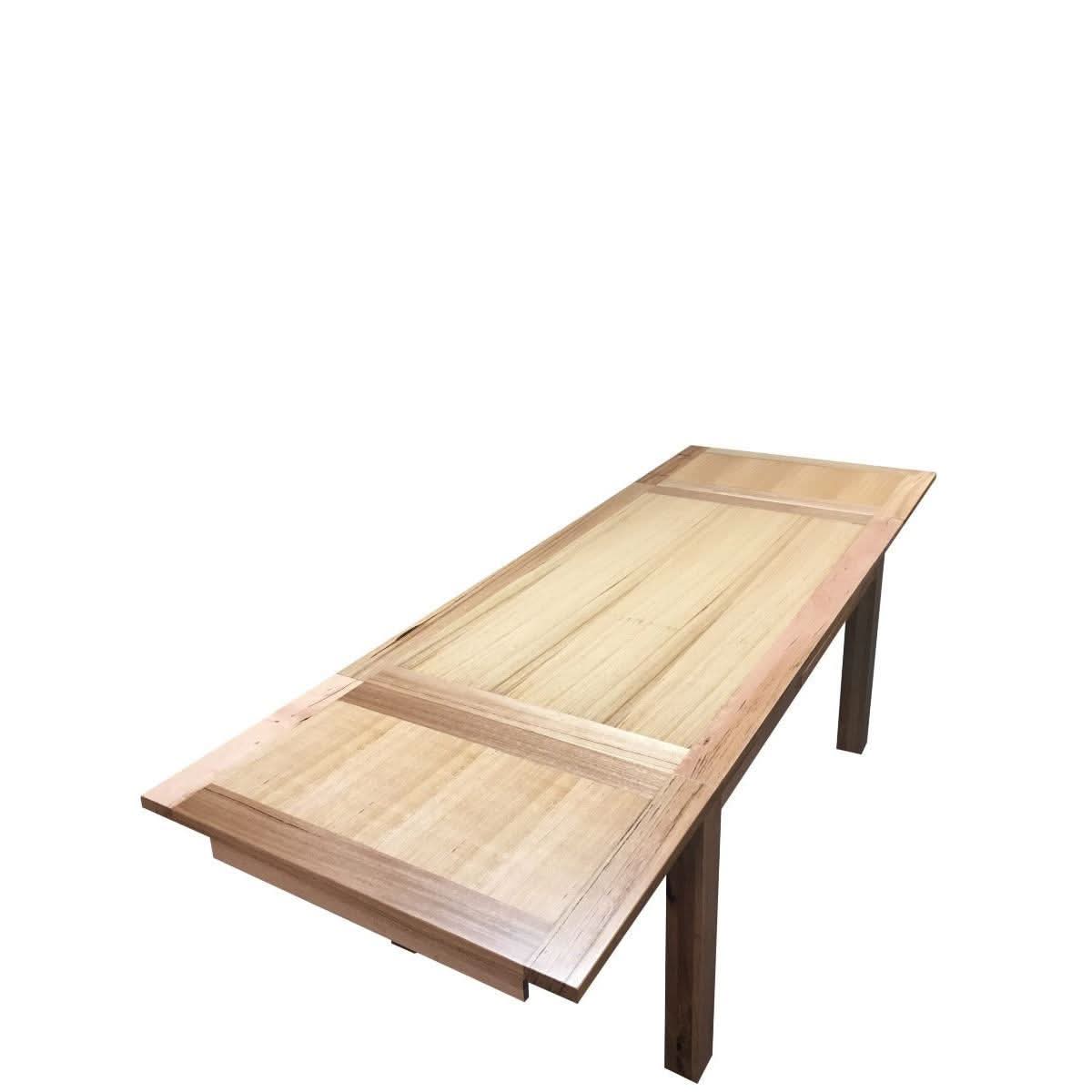 Dari Solid Tassie Oak Side Extension Dining Table, 180 / 230 / 280cm - Chocolate Wood