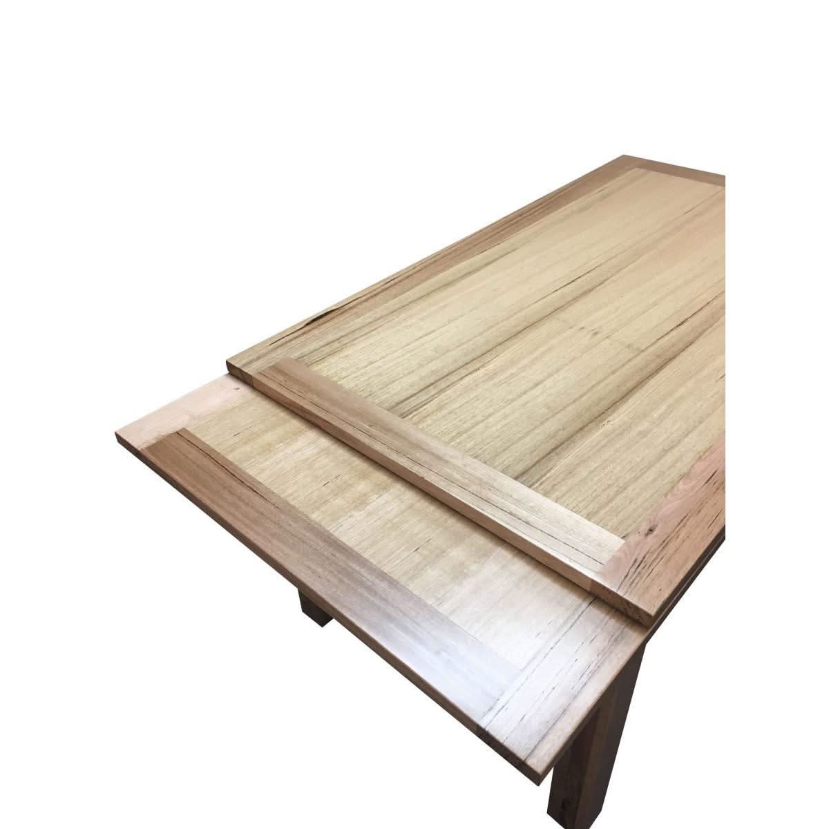 Dari Solid Tassie Oak Side Extension Dining Table, 180 / 230 / 280cm - Chocolate Wood