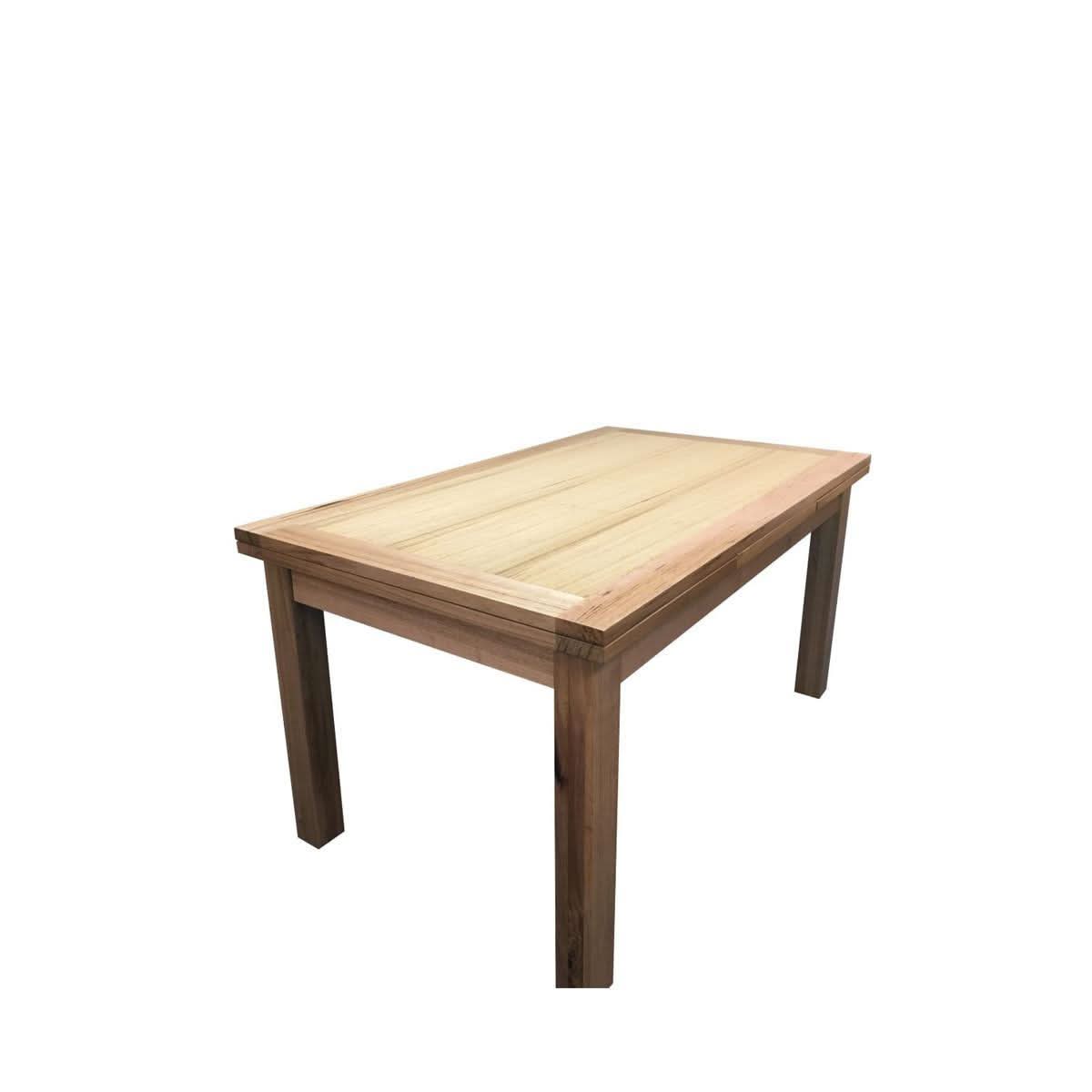 Dari Solid Tassie Oak Side Extension Dining Table, 200 / 250 / 300cm - Chocolate Wood