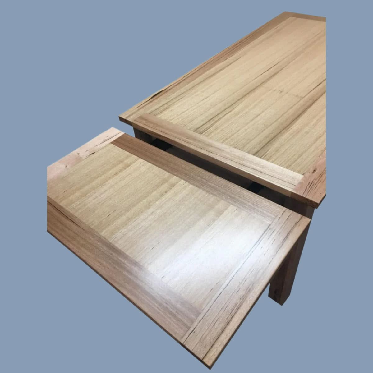 Dari Solid Tassie Oak Side Extension Dining Table, 200 / 250 / 300cm - Chocolate Wood