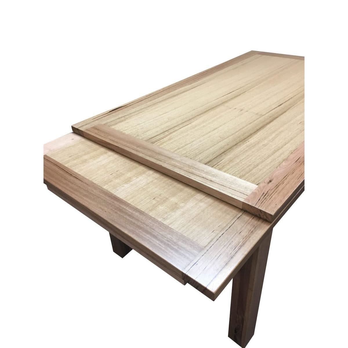 Dari Solid Tassie Oak Side Extension Dining Table, 200 / 250 / 300cm - Chocolate Wood