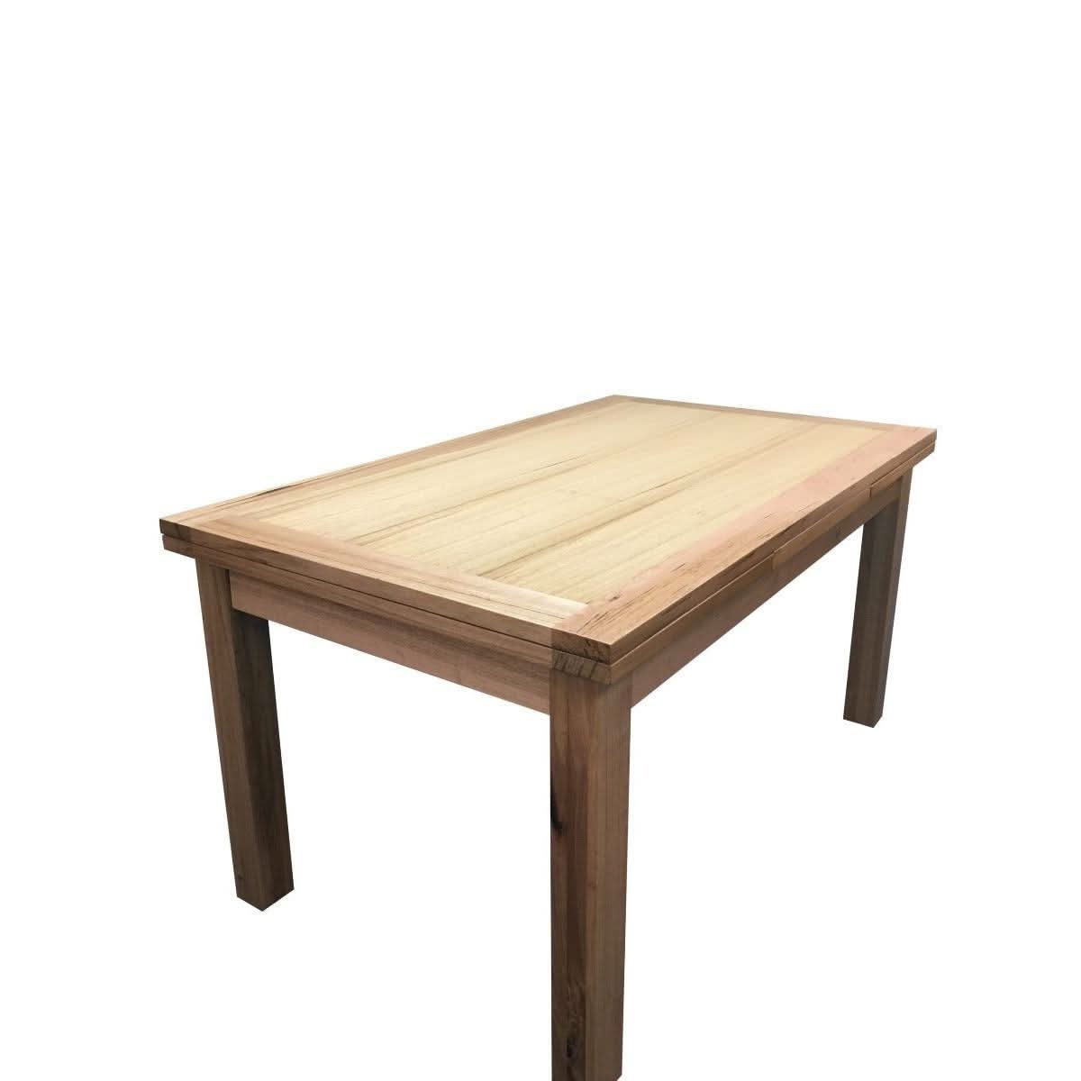 Dari Solid Tassie Oak Side Extension Dining Table, 200 / 250 / 300cm - Chocolate Wood