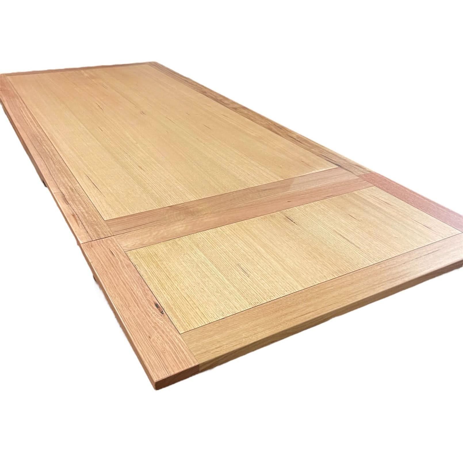 Dari Solid Tassie Oak Side Extension Dining Table, 200 / 250 / 300cm - Chocolate Wood