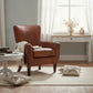 DARIAN PREMIUM GRADE AGED LEATHER ARMCHAIR/LOUNGE CHAIR IN CIGAR - MyChocolateWood