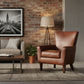 DARIAN PREMIUM GRADE AGED LEATHER ARMCHAIR/LOUNGE CHAIR IN CIGAR - MyChocolateWood