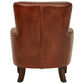 DARIAN PREMIUM GRADE AGED LEATHER ARMCHAIR/LOUNGE CHAIR IN CIGAR - MyChocolateWood