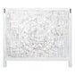 DAUPHIN MANGO WOOD QUEEN HEADBOARD ANTIQUE WHITE - MyChocolateWood