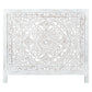 DAUPHIN MANGO WOOD QUEEN HEADBOARD ANTIQUE WHITE - MyChocolateWood