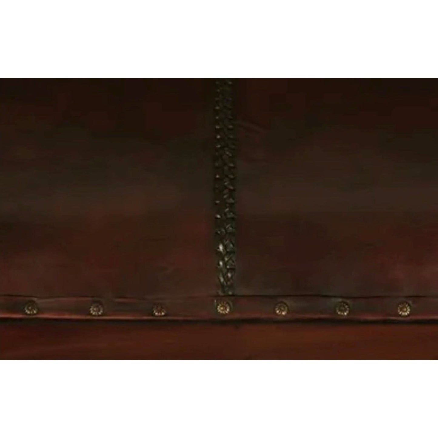 DELANY SOLID MAHOGANY TIMBER DOUBLE BENCH WITH GENUINE LEATHER SEAT IN MAHOGANY - MyChocolateWood