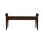 DELANY SOLID MAHOGANY TIMBER DOUBLE BENCH WITH GENUINE LEATHER SEAT IN MAHOGANY - MyChocolateWood