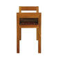 DELANY SOLID MAHOGANY TIMBER SINGLE BENCH WITH GENUINE LEATHER SEAT IN LIGHT PECAN - MyChocolateWood