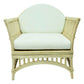 Natural rattan armchair with white cushion, DENIZE HAMPTONS style, easy chair from MyChocolateWood.