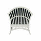 DENIZE HAMPTONS RATTAN ARMCHAIR EASY CHAIR WHITE WITH NAVY CUSHION - MyChocolateWood