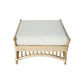 DENIZE HAMPTONS RATTAN OTTOMAN/POUF/FOOTSTOOL WITH CUSHION NATURAL/WHITE - MyChocolateWood