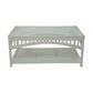Denize Rattan Coffee Table in White - Chocolate Wood